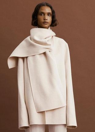 Белый шарф в стиле massimo dutti
