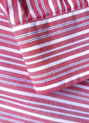 Сорочка lincoln від matalan  англія  бордова червона і біла смужка xl, xxl9 фото