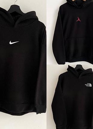 Худі на флісі nike/jordan/the north fake
