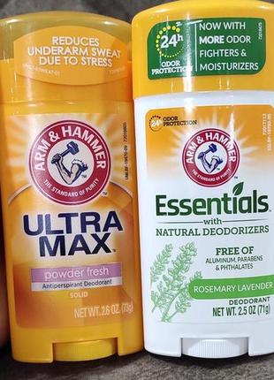 9 разных запахов, arm hammer essentials, ultramax, сша, дезодорант органический