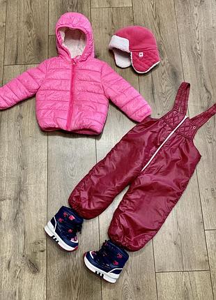 Яркая курточка на меху еврозима / демисезон f&f (англия)