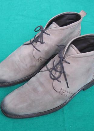 Ecco (46) кожаные ботинки мужские