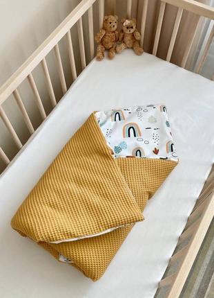Плед- конверт с одеялом детский маленькая соня baby dream радуги