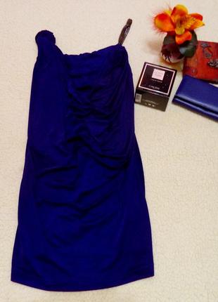 Синє міні сукні з драпіруванням з колекції кіри пластініної