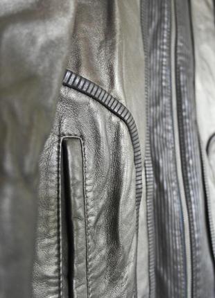 Куртка ponto шкіра туреччина шкіряна куртка чоловіча куртка коричнева куртка8 фото