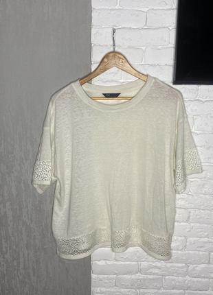 Лляна футболка блуза marks&spencer, xl5 фото