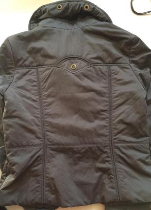 Тёплая осенняя куртка на синтепоне цвета мокрого асфальта2 фото