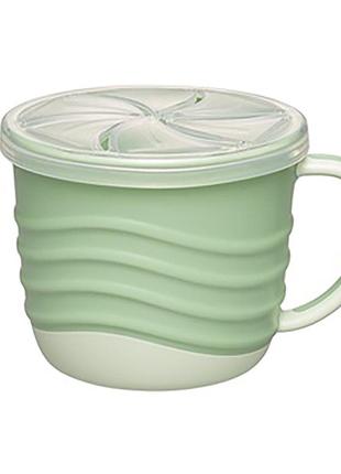 Чашка для питья и снеков 2в1 "зеленая серия" зеленая nip 250 мл (4000821370692)