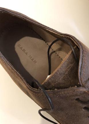 Кожаные туфли оксфорд zara man 43