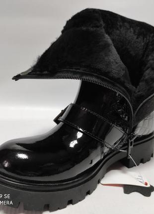 Распродажа !!! тiflani кожаные на овчине зимние ботинки сапоги для девочки р.31, 38,  395 фото