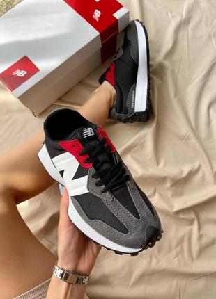 Кросівки new balance 327 grey red2 фото