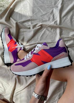 Кросівки new balance 327 purple1 фото