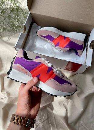 Кросівки new balance 327 purple3 фото