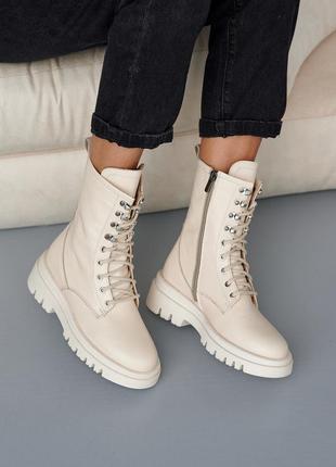 Женские демисезонные ботинки из натуральной кожи