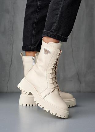 Жіночі демісезонні черевики з натуральної шкіри