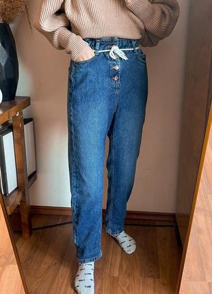 Стильні мом джинси від zara, джинси прямого крою2 фото