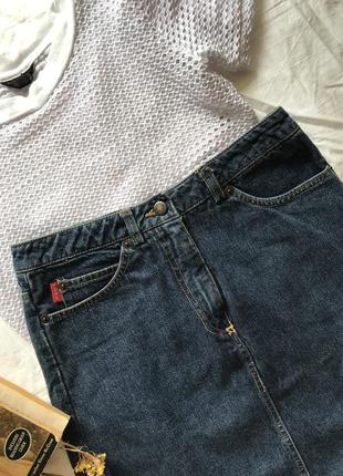 Тёмно-синяя джинсовая юбка от hm4 фото