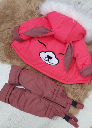Дитячий зимній комбінезон роздільний куртка і комбез 86, 92, 98, 104, 110, 116 розмір3 фото