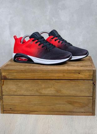 Мужские красные кроссовки под nike jomix 41,44 размер u6430blackred2 фото