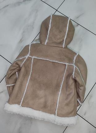 Утепленная демисезонная куртка дублёнка шубка cheecah 3-4 г (98-104см)9 фото
