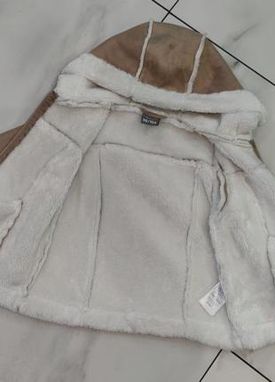 Утепленная демисезонная куртка дублёнка шубка cheecah 3-4 г (98-104см)5 фото