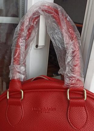 Красная сумка с короткими ручками elizabeth arden2 фото