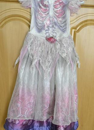Карнавальный костюм хэллоуин на девочку 5-6 лет, мертвая невеста, день мертвых, хеловин, хеллоуин