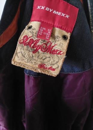 Брендова стильна утеплена джинсова куртка зі шкіряними вставками у стилі гранж.8 фото