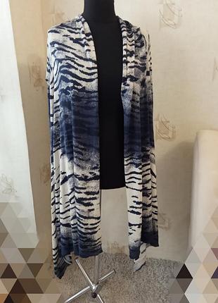 Невесомый натуральный теплый кардиган, кофта, зебра, шелк, кашемир, dkny