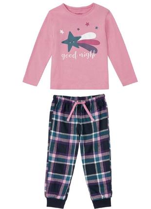 Комбінована піжама на дівчинку.