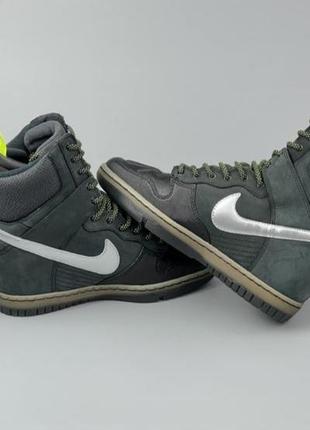 Брендовые кожаные высокие кроссовки