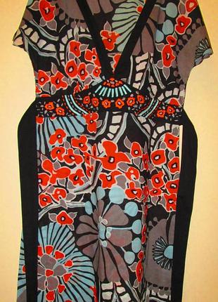 Акція 1+1=3 розпродаж красиве яскраве легке плаття oasis котон вишивка, принт розмір 12