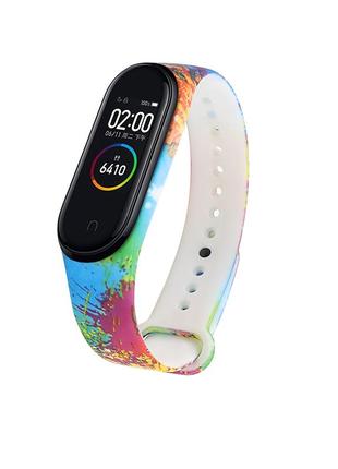 Ремішок з малюнком для mi band 3/4/5/6  ремешок с принтом mi band ремінець для годинника ми бенд браслет ми банд ремешок с рисунком