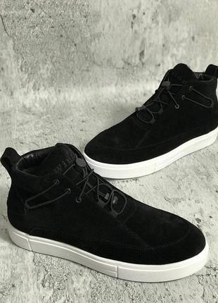Мужские чёрные замшевые ботинки crack чоловічі чорні замшеві черевики crack6 фото