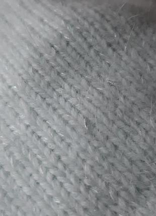 Ангорова шапка з помпоном, жіноча в'язана шапка з бубоном, ручна робота