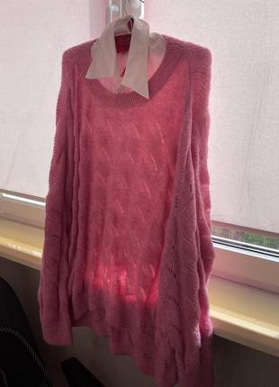 Розовий светр з альпакою, оверсайз туреччина