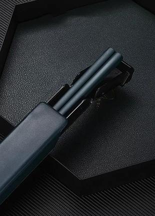 Китайські японські палички для їжі "dark green" комплект з кейсом багаторазові нержавіючі