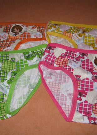 Трусики детские на девочку разные цвета на 3-5 лет