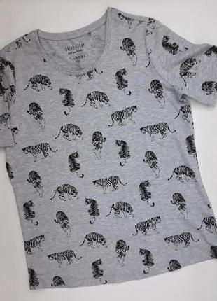 Модная футболка принт тигры бренда canda c&a