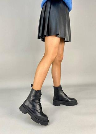 Черевики жіночі шкіряні чорні демісезонні
