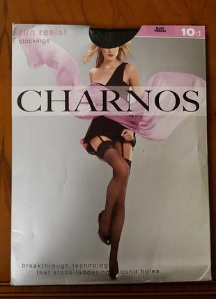 Шикарні панчохи з мереживом і неспускающейся петлею charnos 10 den нові .раз.м