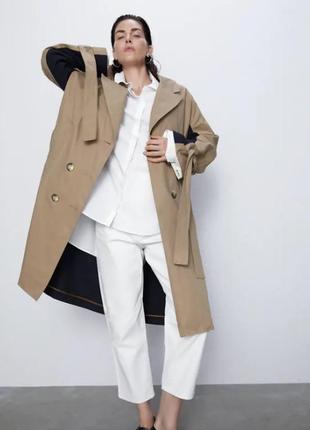 Невероятно красивый и теплый тренч zara новый
