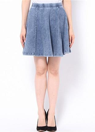Спідниця варенка topshop denim skater skirt