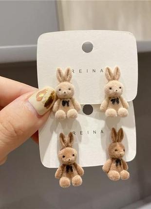 Серёжки зайчик серьги заяц зайка6 фото