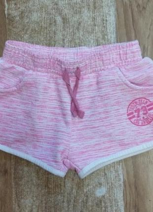 Модные розовый шорты для девочки 6-7 лет