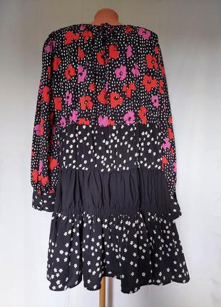 Платье миди свободного кроя комбинированное asos (размер 14-16)6 фото