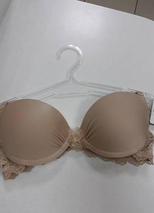 Гладкий бюстгальтер push-up с формованными чашками lori размер 70а, beige jasmine lingerie3 фото