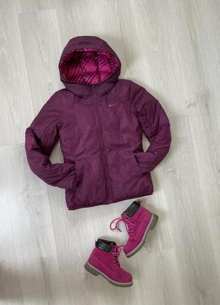 Розовый лук куртка nike ботиночки замшевые пуховик двусторонний🔥🔥🔥3 фото