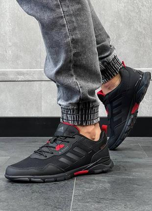 Чоловічі кросівки adidas terrex easy trail pure tex all black red1 фото