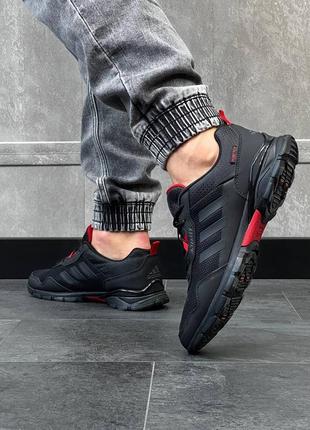 Чоловічі кросівки adidas terrex easy trail pure tex all black red4 фото